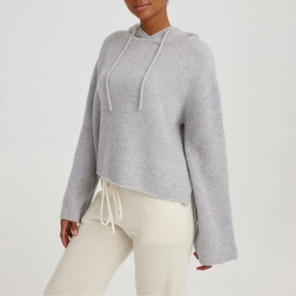 Nap 100% Cashmere Gray Sweater Cashmere Hoodie Women’s Large